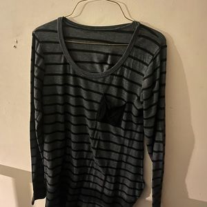 Long sleeve black and gray shirt